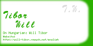 tibor will business card